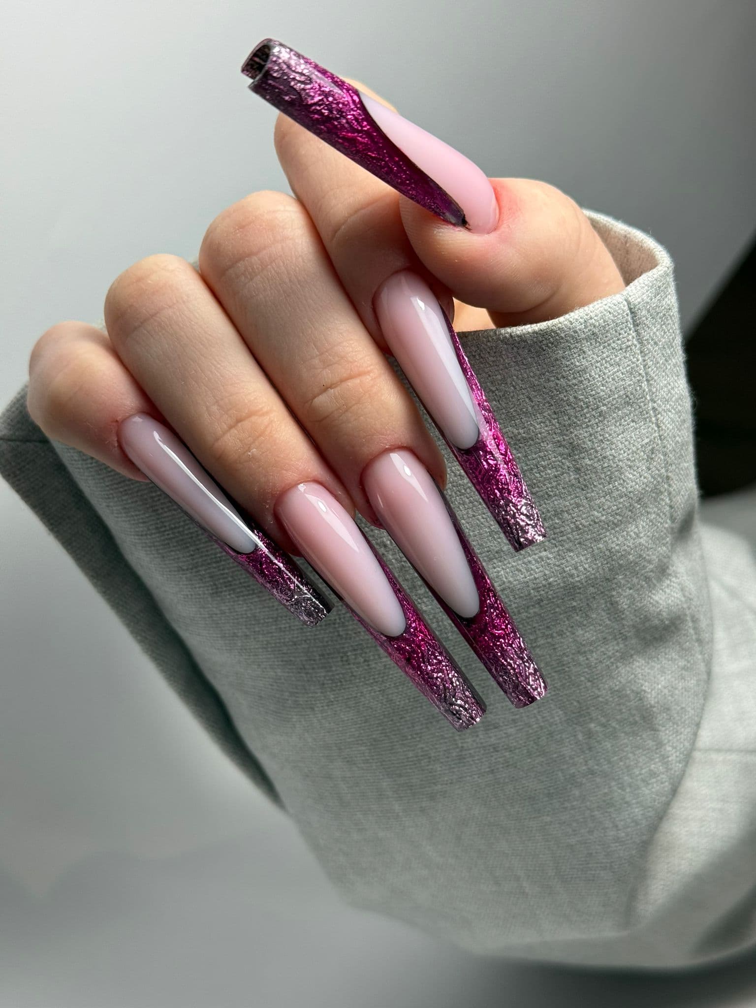 Sculpted pink chrome